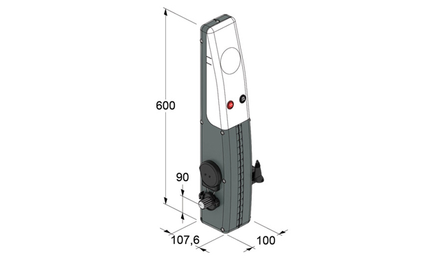 18 Volt. Accionador para puertas basculantes hasta 10/16 m². Velocidad 11 sec.