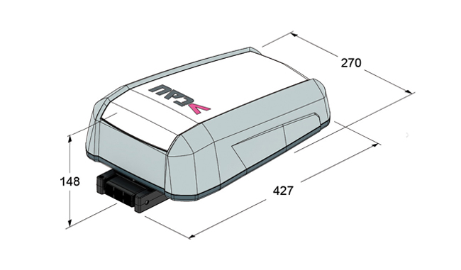 24 Volt. Automação para portas seccionados até 16 m² ((Força de tracção 1000 N). Velocidade 0,20 m/s