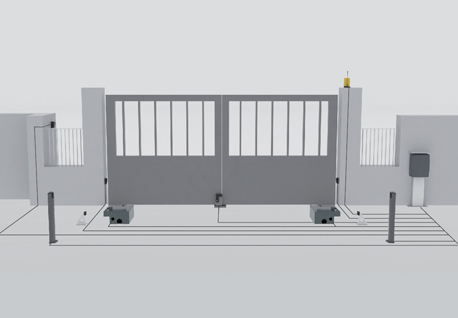 230 Volt. Automation for gate leaves up to 3,5 m. Opening time 16,5 s
