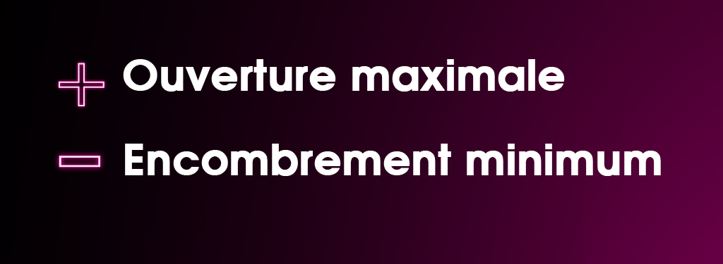 Ouverture maximale - encombrement minimum. Porte automatique télescopique