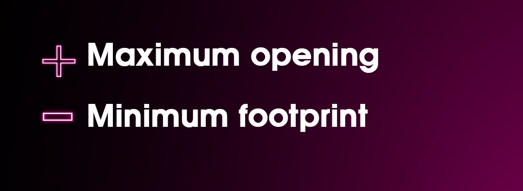 Maximum opening - minimum footprint. T-WAY the telescopic automatic door