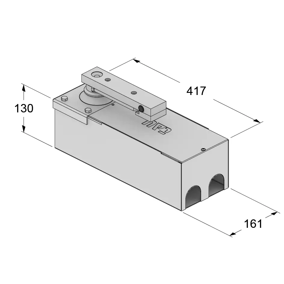 18 Volt. Automatismo para puertas batientes con una longitud máxima de hoja de 1,8 m. Abertura en 13 sec.